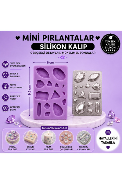 Dr.Paste Silikon Kalıp Mini Pırlantalar