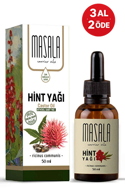 Masala Hint Yağı Soğuk Sıkım 50 ml %100 Saf Ve Doğal Castor Oil