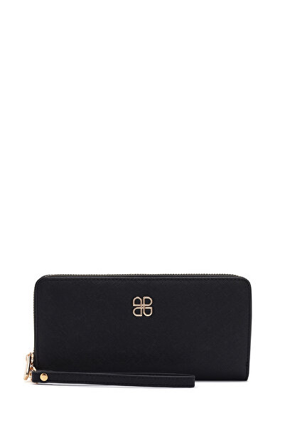 Derimod Women's Black Strap Detailed Wallet 000A2D5604Cv
