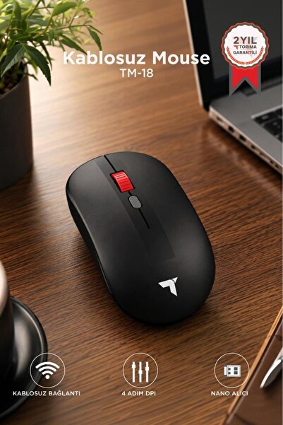 Torima Mouse Çift Modlu Sessiz Kablosuz Fare TM18 Siyah