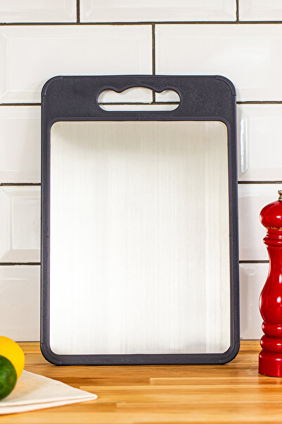 SUWAL 304 Paslanmaz Çelik Kesme Tahtası, Leke Yapmaz, Dayanıklı, 37x26 cm,