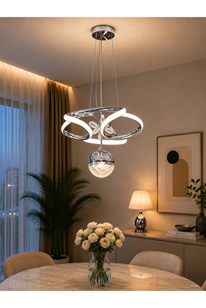 avizeen Helezon Krom Kaplama Premium 24W Led Avize