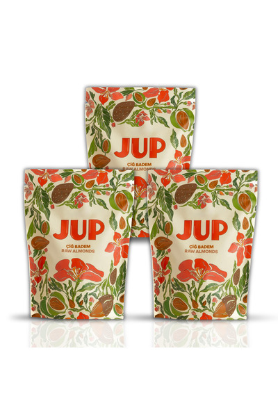 JUP FOOD Yerli Çiğ Badem 3x150gr - 3'lü Paket
