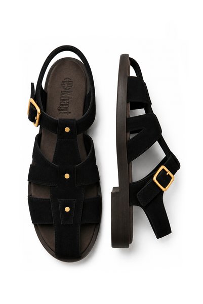 Khayt Bahama Anatomical Suede Cage Women's Sandals