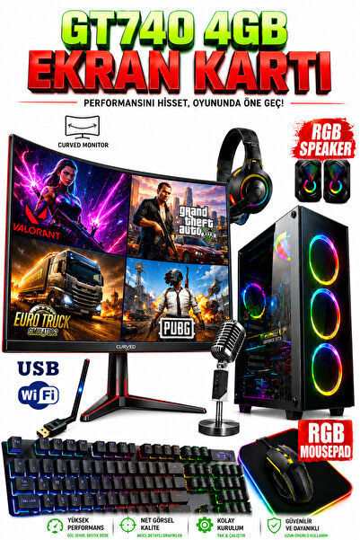 Dmc Bx12 (GTA 5) İ5 4430s,16GB RAM,500GB HHDD,256GB SSD,4GB GT740,24'Oyuncu M...