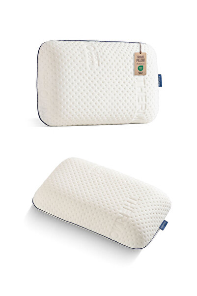 VİSCOTEX Visco Ortopedik Seyahat Yastığı 40x25x10 Cm / Travel Pillow, Beyaz