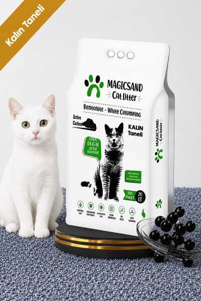 magicsand Cat Litter Aktif Karbon Kedi Kumu Kalın Taneli 20 Lt