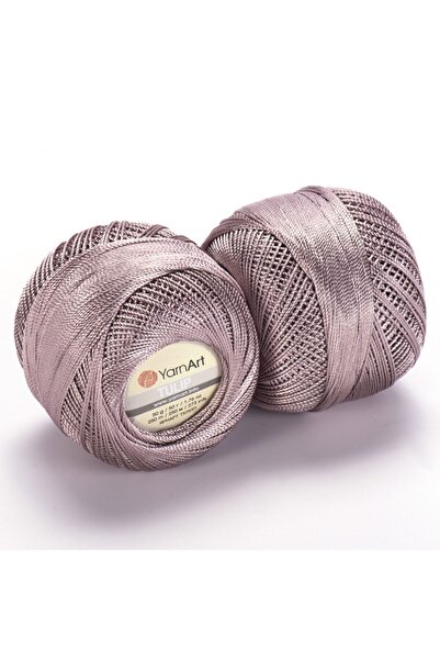 Yarnart Tulip - Ață de dantelă strălucitoare Bej-406