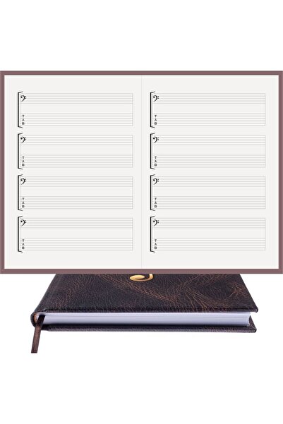 BİDEFTER Guitar Notation Notebook (with Fa and Tab Keys) - Special Handmade, ...