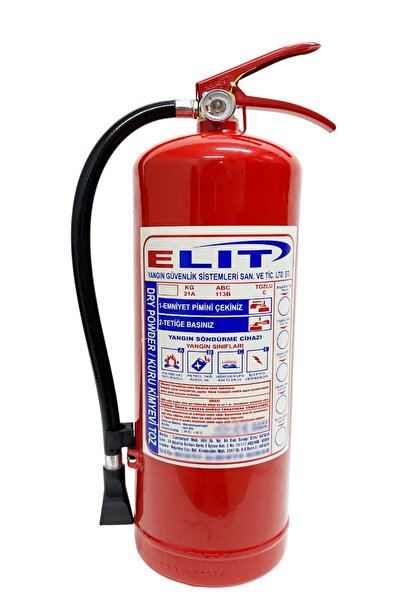 ELİT YANGIN VE GÜVENLİK SİSTEMLERİ 6 Kg Tozlu Yangın Söndürme Tüpü Ruhsata Uy...