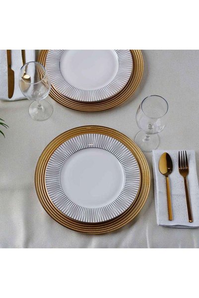 PAN HOME غطاء طاولة فاخر 180×300 سم - ذهبي