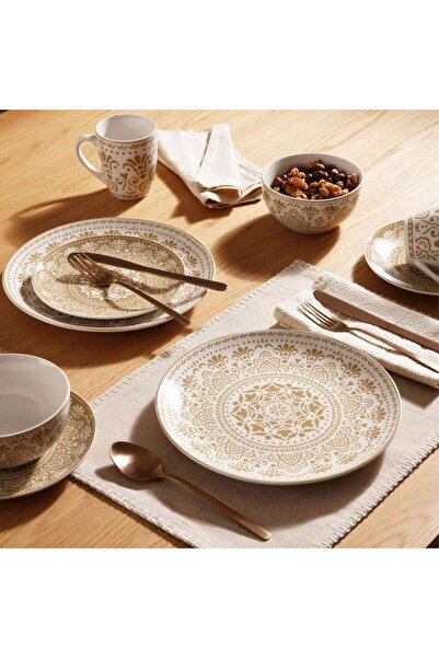 PAN HOME Delvin 16-piece Porcelain Dinner Set - Beige