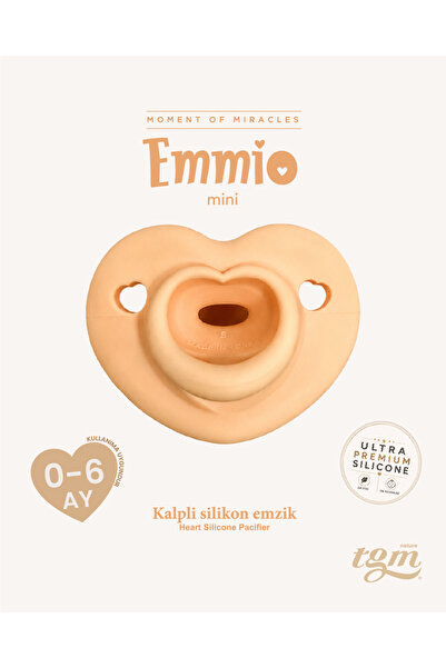 Tgm Baby Emmio Mini Kalpli Silikon Emzik (Apricot)