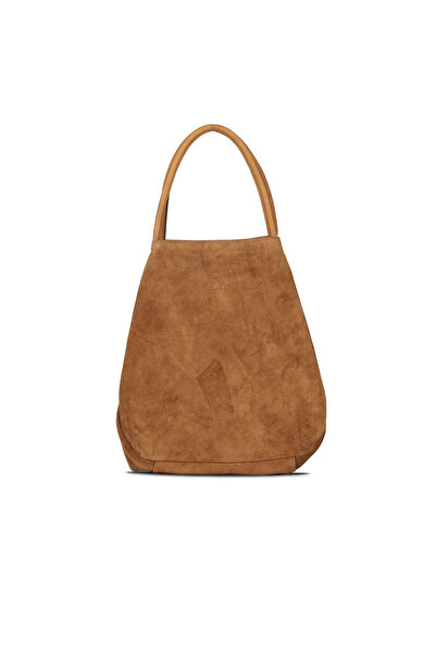 BUENO Tan Suede Women's Shoulder Bag