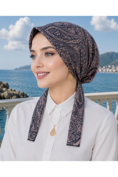 R&S modibone وشاح من قماش القطن، لا ينزلق، جاهز للارتداء، ويُربط من الخلف.