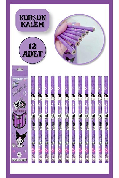 TOYFEST Set of 12 Pencils with Kuromi Anime Figures - 12 PCS