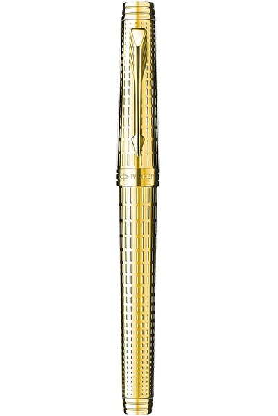 Parker قلم حبر جاف فاخر من بريمير بحواف ذهبية - 4599
