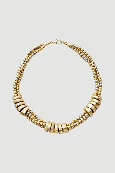 Gusto Dokulu Gold Kolye - Gold