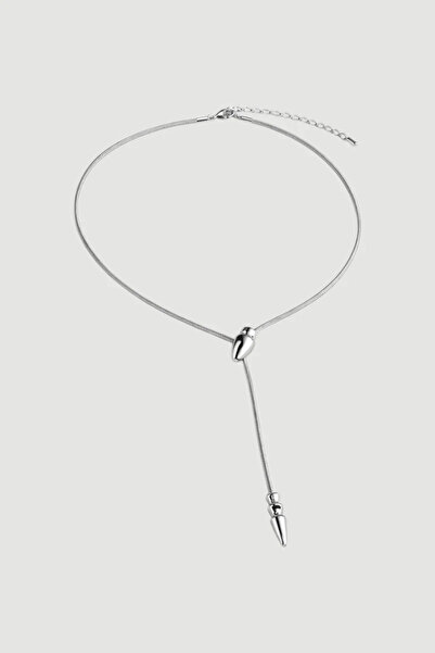 Gusto Adjustable Snake Chain Necklace - Silver