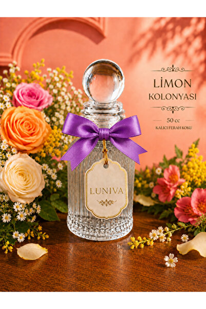 Luniva Cam Şişe Limon Kolonyası 50 cc | Özel Gün Hediyeliği
