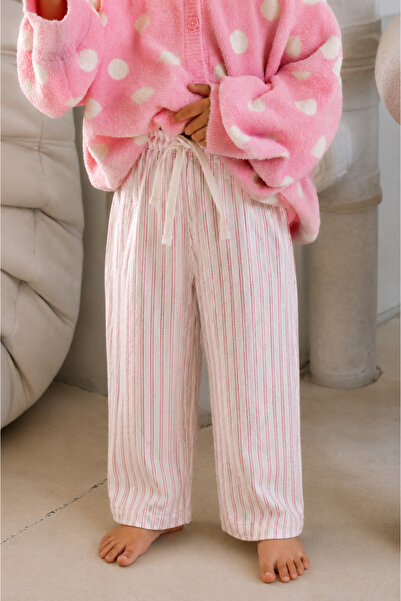 Cigit Organske Beli naborane široke muslinske pantalone 1-10 godina, fuksija,...
