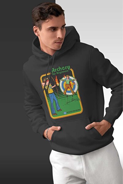 buzagi tasarım ürünleri Archery Oversize Hooded Unisex Sweatshirt