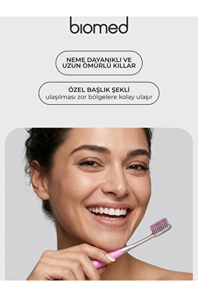 Biomed Pink Salt Ultra Soft Ince Diş Fırçası Himalaya Tuzu Kaplı Yumuşak Kıllar
