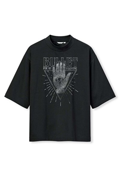 buzagi tasarım ürünleri Bullet for My Valentine Digital Print Oversize Black ...