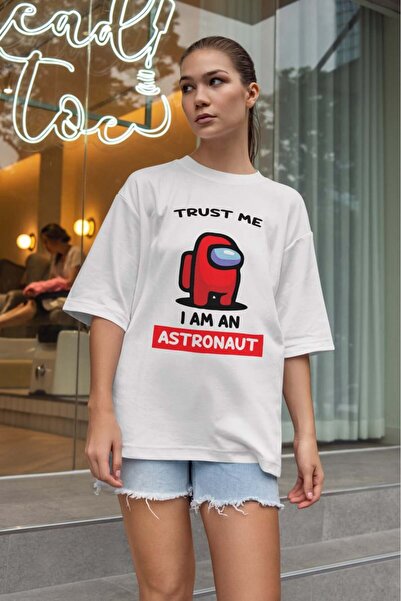buzagi tasarım ürünleri Sarcastic Oversize Unisex White T-Shirt