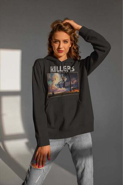 buzagi tasarım ürünleri The Killers Digital Print Hooded Unisex Sweatshirt