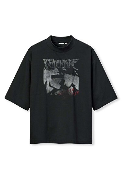 buzagi tasarım ürünleri Bullet for My Valentine Digital Print Oversize Black ...