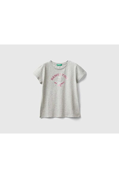 United Colors of Benetton Girls' Short Sleeve T-Shirt with Round Neck