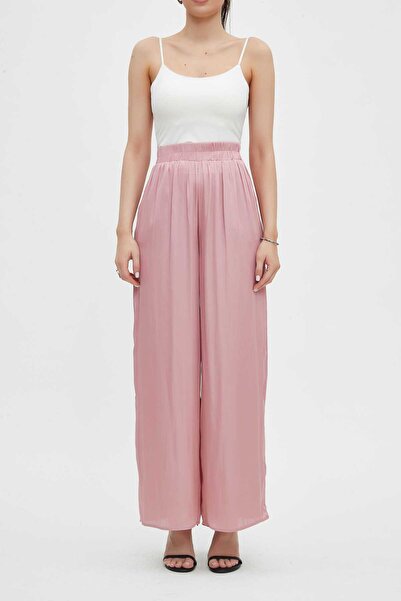 mica Solid Full Length Relaxed Fit Pants