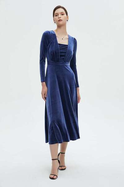 mica Ruffled Midi Dress