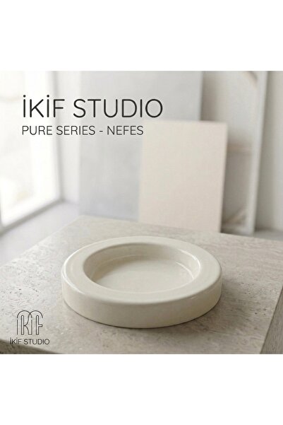 ikifstudio Seramik El Yapımı Servis Sunum Tabağı