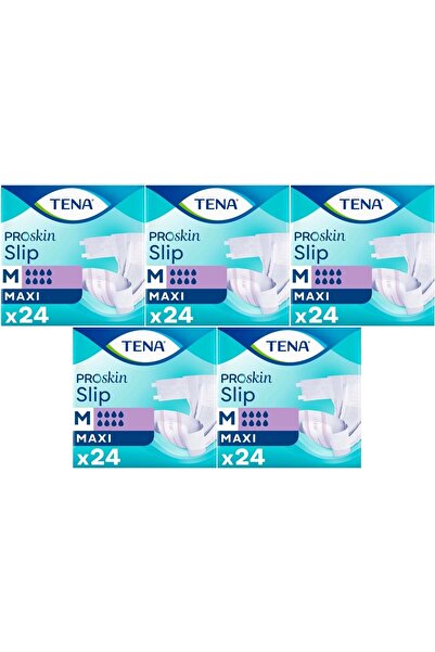 TENA حفاضات بروسكين سليب ماكسي للبالغين مع حزام خصر مقاس M - متوسط - 120 قطعة