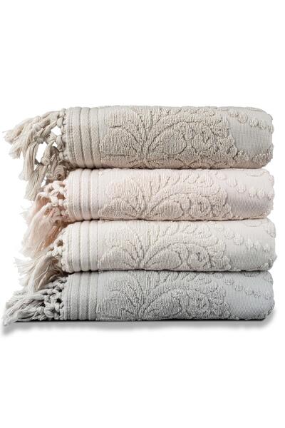 Pupilla Collection Perla %100 Pamuk 50*90 4'Lü Yüz Havlusu - Asorti