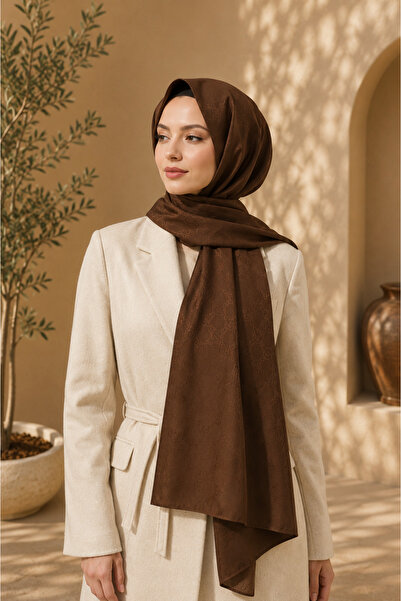 MİRSOY SCARF Mir Desen Kaymaz jakarlı Şal
