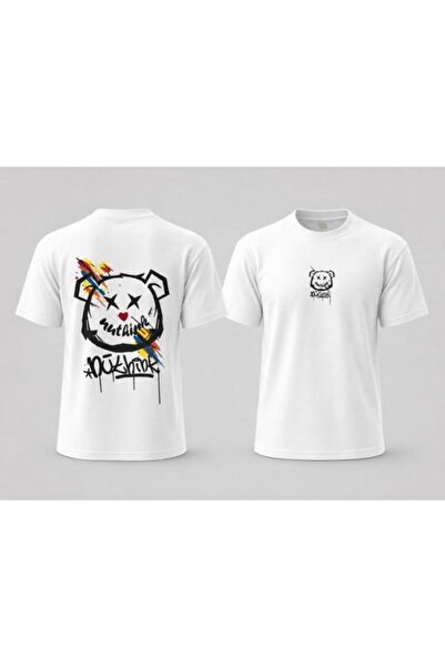 OEM Tricou bărbătesc supradimensionat, 100% bumbac, imprimeu grafic Urban Bea...