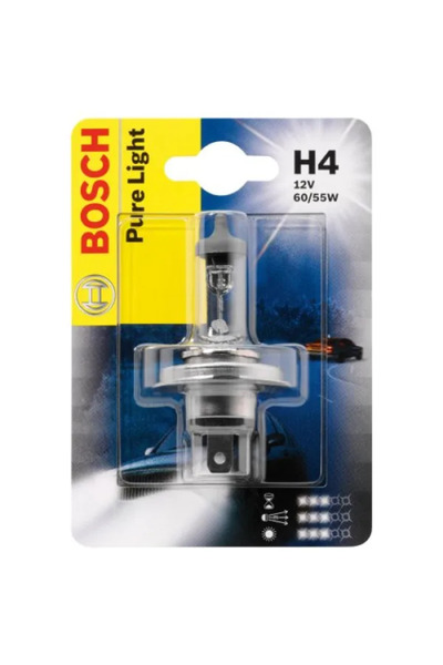 Bosch Bec far auto cu halogen Pure Light H4 60/55W 12V 1987301001