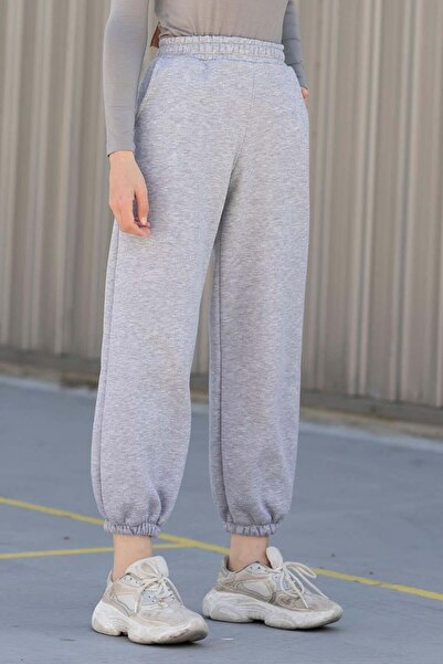 lamelif Gray three thread bottom tracksuit with elastic legs
