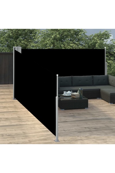 Concept Copertină laterală retractabilă, negru, 100 x 1000 cm