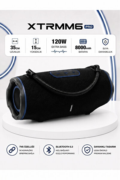 kawigo XTRMM6 PRO Bluetooth Hoparlör Taşınabilir Kablosuz Speaker 120W IPX5 S...
