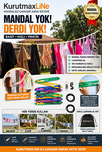 KURUTMAX Mandalsiz Laundry Rope (Appliance)