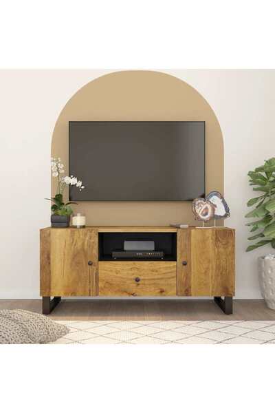 Concept Dulap TV 105x33,5x46 cm, lemn masiv de mango și lemn prelucrat