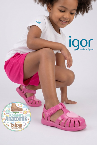 IGOR S10310-007 Sandale Tobby Gloss Love pentru bebeluși și copii