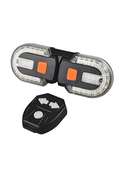 Genel Markalar FY-1825 Kablosuz Bisiklet Dönüş Sinyali LED Arka Lamba | USB Ş...