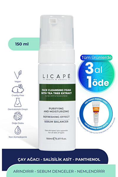 Licape Çay Ağacı Aktifli Yüz Temizleme Köpüğü 150ml