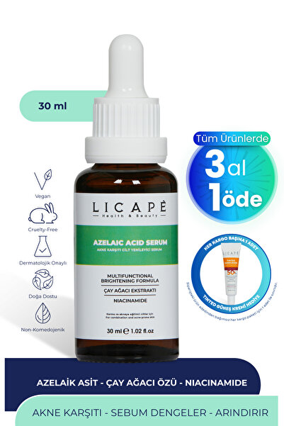 Licape Yağlı Ve Akneli Ciltler İçin Azelaic Acid Cilt Serumu 30ml
