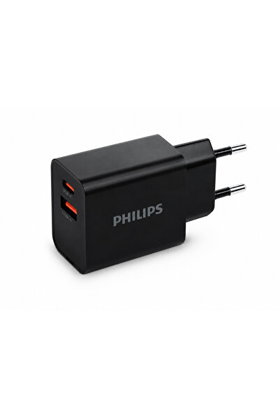 Philips DLP4325AB/12 1*USB C 20W-1*USB A 18W Siyah Şarj Adaptörü